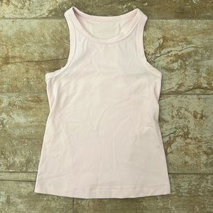 Lululemon light pink fitted tank size 2